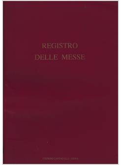 REGISTRO DELLE MESSE FORMATO A4