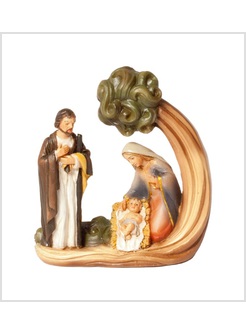 NATIVITA' IN RESINA CON ALBERO CM 5,5 X 7