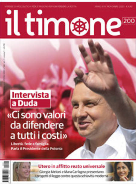 IL TIMONE 200 NOVEMBRE 2020 INTERVISTA A DUDA E DOSSIER POLONIA